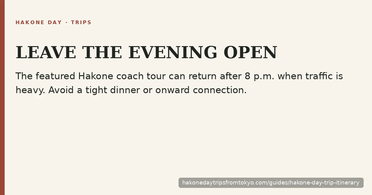 Leave the evening open