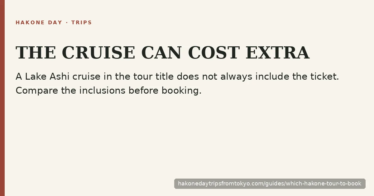 The cruise can cost extra